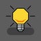 Abstract lightbulb idea icon