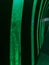 Abstract lighting wall with green stripes