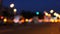 Abstract lights of traffic in the night. Blurred, not in focus, intentionally.