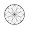 abstract line pattern. Icon of the dream catcher. Round linear symbols. Flower with geometric circle shapes