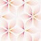 Abstract linear leaf or flower pattern, repeating gold pink on flower. Pattern is clean for design, fabric, wallpaper, printing.