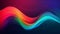 Abstract lines in waves multicolored Generative AI