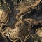 Abstract liquid acrylic painting, gold veins on black background, creative watercolor wallpaper, marbling illustration