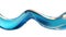 Abstract liquid glass shape with colorful reflections. Ribbon of curved water with glossy color wavy fluid motion. Chromatic