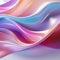 Abstract liquid iridescent holographic neon curved plastic wave in motion colorful gradient pastel light retro yellow