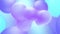 Abstract liquid soft purple bubbles swimming on a blue background