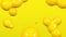 Abstract liquid viscous fluid soap yellow metaballs background animation