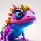 Abstract Lizard Character, colorful and cute animal, Generative AI