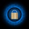 Abstract lock icon technology background