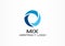 Abstract logo for business company. Corporate identity design element. Globe, teamwork, healthcare, aqua swirl Logotype