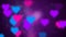 Abstract loop background multicolored love hearts
