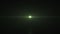 Abstract loop center flickering star green optical lens flares