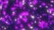 Abstract looping purple energy squares glowing digital particles futuristic hi-tech