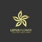 Abstract Lotus Flower Gold Logos Design Vector Illustration Template Stock Premium