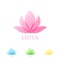 Abstract lotus flower logo design