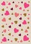 Abstract love background in soft brown and pink