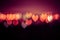 Abstract Love or heart shape bokeh background of Kuala Lumpur