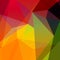 Abstract low poly design with minimal triangles and polygonal shapes in bold red yellow green orange pink and gold colors