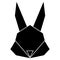 Abstract low poly rabbit icon