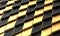 Abstract luxury background with gold and black rhombuses. Background with rhombuses at different levels.