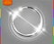 Abstract luxury chrome metal ring. Vector light circles and spark light effect (transparency in additional format only)