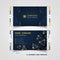 Abstract luxury gradient blue color business name card template. illustration vector eps10