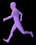 Abstract man figure running