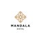 Abstract mandala blossom gold flower swirl logo icon vector design. Elegant premium ornament vector logotype symbol.