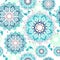 Abstract Mandala flower and little fish design like pool concept free hand drawing seamless pattern