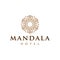 Abstract mandala flower swirl logo icon vector design. Elegant premium ornament vector logotype symbol. logo for hotel spa salon