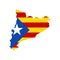 Abstract map and flag Catalonia on white background. Flat illustration EPS 10