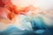 Abstract marble background banner Fluid art background with colorful brushstrokes