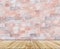 Abstract marble brick wall and wood slab patterned (natural patterns) texture background.