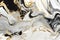 Abstract marbling background white, black and gold. Original texture. Generative AI