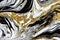 Abstract marbling background white, black and gold. Original texture. Generative AI