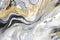 Abstract marbling background white, black and gold. Original texture. Generative AI