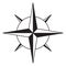 Abstract mariner\\\'s compass vector icon. Wind rose icon