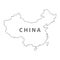 Abstract mash line background with Map of china vector in eps.10