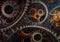 Abstract mechanical background, steampunk fractal