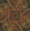 Abstract mechanical background, steampunk fractal