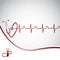 Abstract medical cardiology ekg background