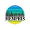 Abstract Memphis City Typography illustration, Memphis City Design illustration