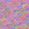 Abstract mermaid fish scale wave japanese seamless pattern