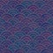 Abstract mermaid fish scale wave japanese seamless pattern