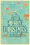 Abstract Merry Christmas Greeting Card Mid Century Mod Christmas