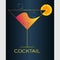 abstract minimal cocktail logo on a dark background