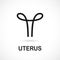 Abstract minimal uterus icon