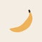 Abstract Minimalist banana shape art print element