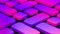 Abstract minimalistic background. Colorful gradient violet-pink glossy squares with rounded edges on a black background. For