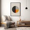 Abstract Minimalistic Circle Framed Poster With Retro Charm